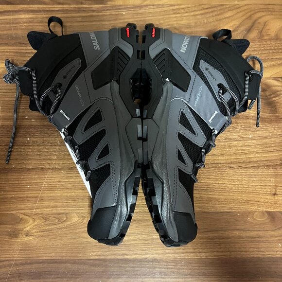 Salomon X Ultra 4 Mid Gore-Tex Black Grey Men's 9 Vibram Hiking Boots $175 - Picture 6 of 9